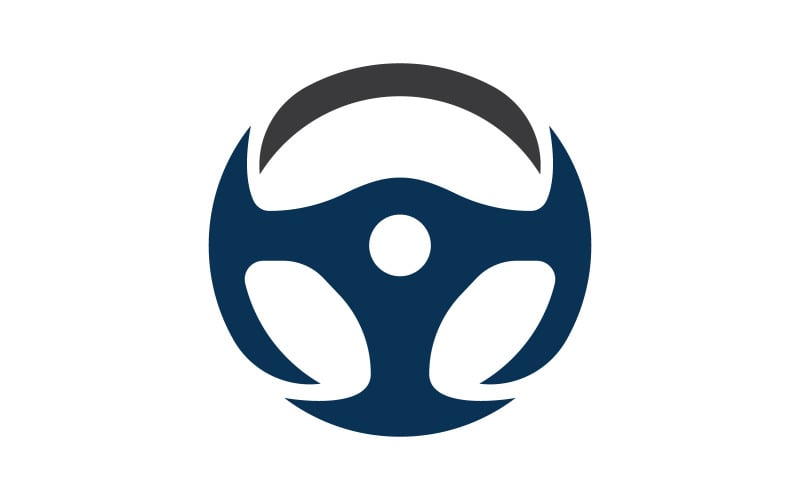 Araba direksiyon logo illüstrasyon vektör V1
