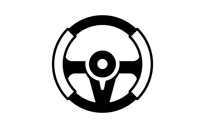 Auto stuurwiel logo illustratie vector V7