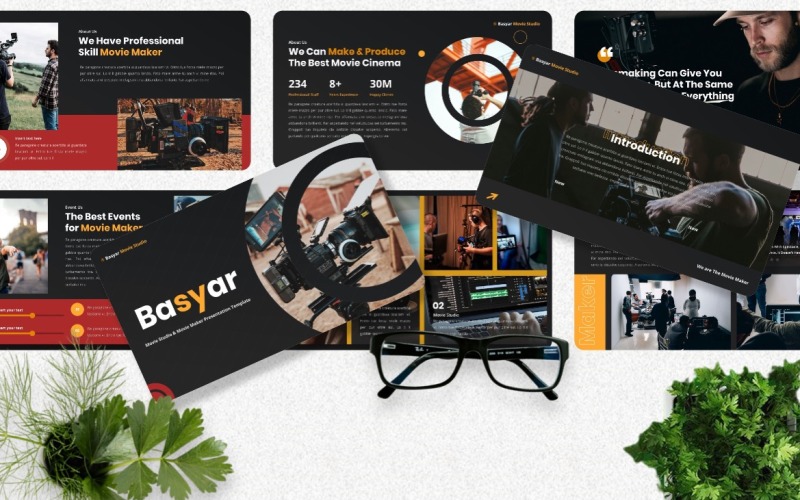 Basyar – Movie Studio Googleslide sablon