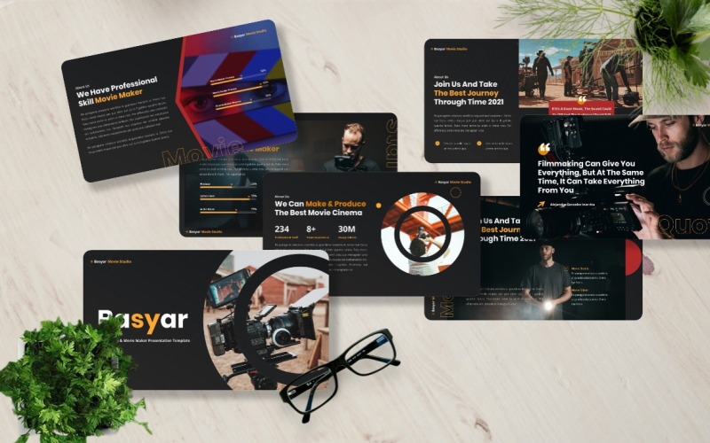 Basyar - Шаблон Powerpoint киностудии