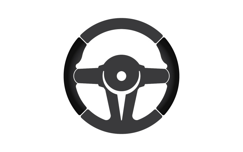 Vettore di illustrazione del logo del volante dell'auto V8