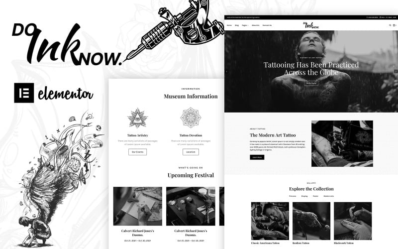 Doinknow - Thème WordPress pour salon de tatouage
