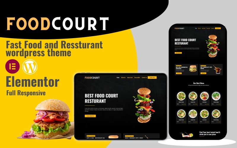 Foodcourt — Motyw WordPress dla fast foodów i restauracji