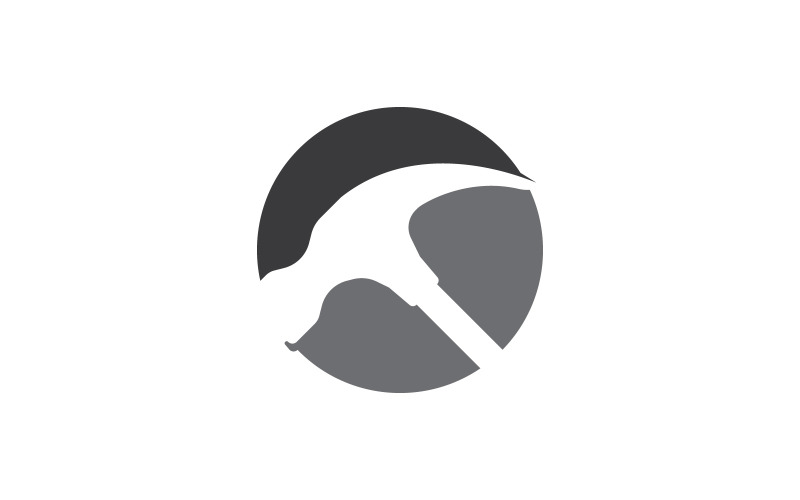 Hamer logo vector illustratie ontwerp V7