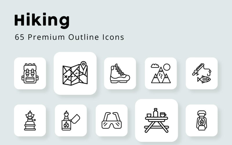 Fotvandring Premium disposition ikoner