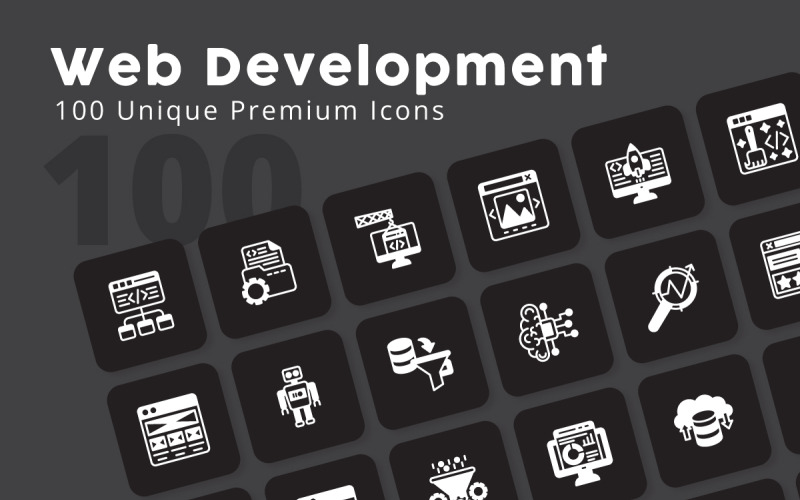 Icone glifi univoche per lo sviluppo Web