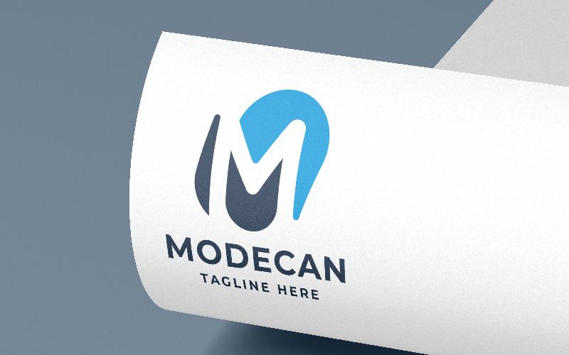 Modello di logo Modecan lettera M Pro