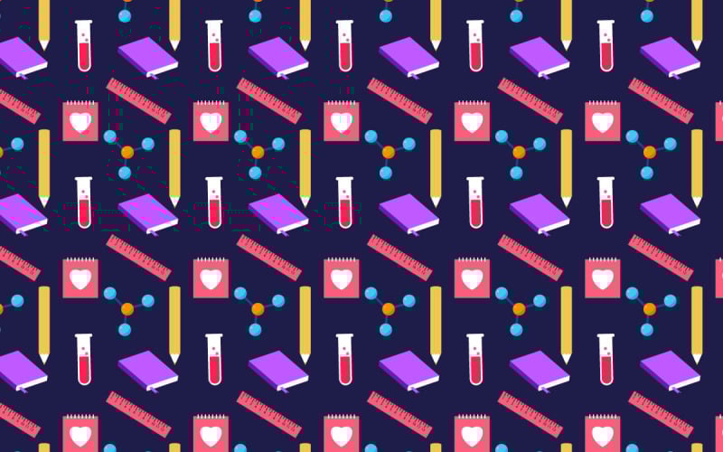 Modelo de padrão de pano de fundo educacional