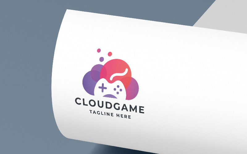 Plantilla de logotipo de Cloud Game Pro