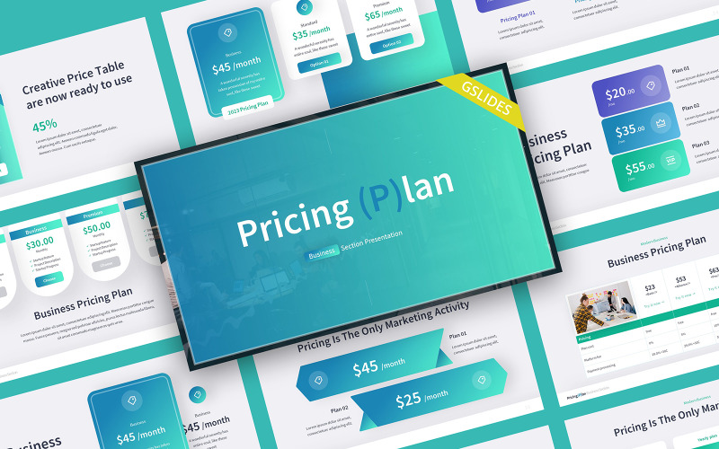 Pricing Plan Professional Google Slides Template