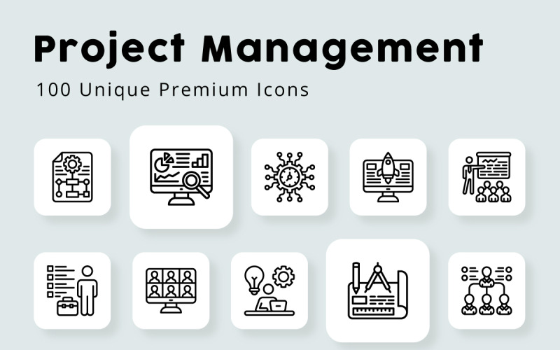 Projectmanagement Unieke overzichtspictogrammen