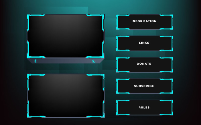 Трансляція екран інтерфейс кордону вектор