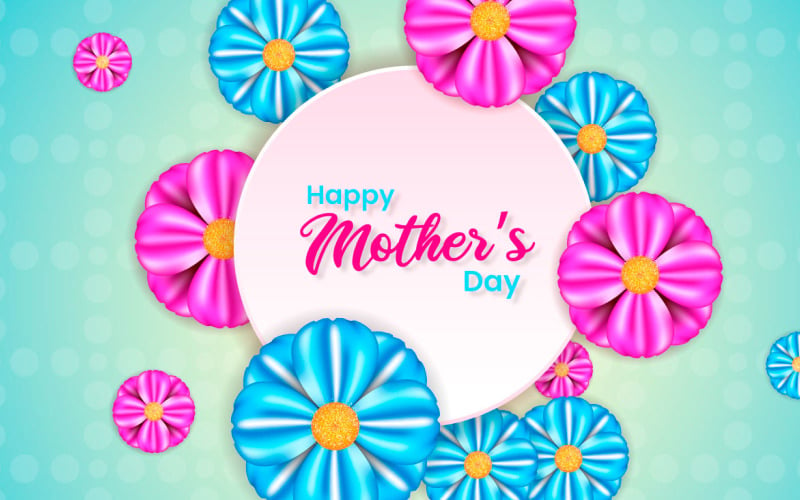 Mothers day  greeting card  background  design  with floral idea