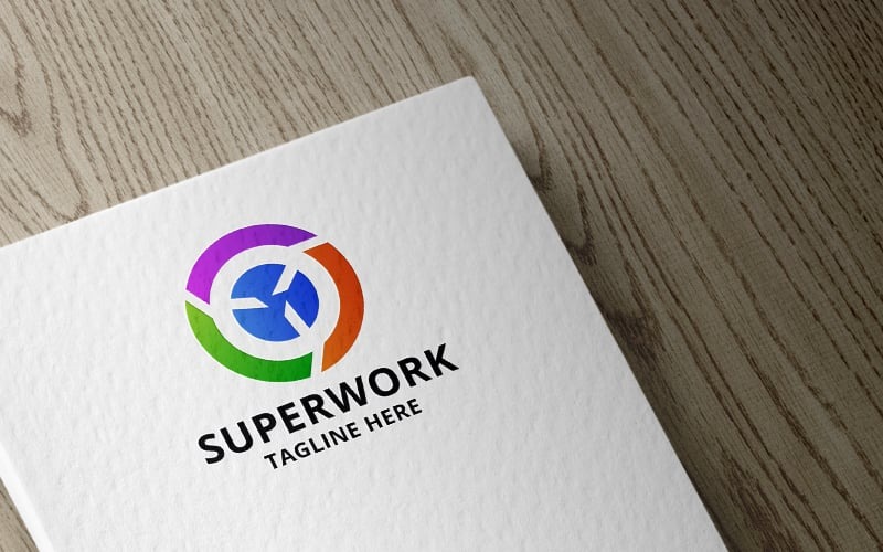 Plantilla profesional de logotipo Super Work