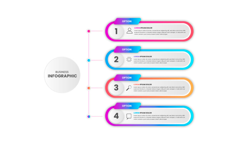 Design de infográfico de negócios de apresentação