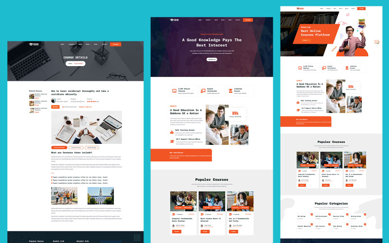 Edor - Modello HTML per l'istruzione - TemplateMonster