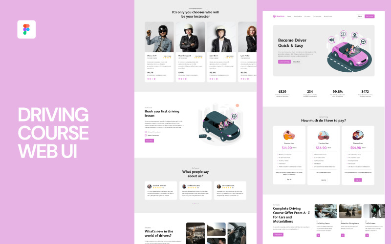 驾驶课程 Web UI 模板