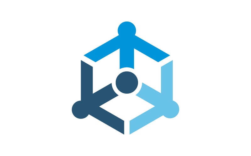 Logotipo de tecnología de distribución comercial de marketing en línea