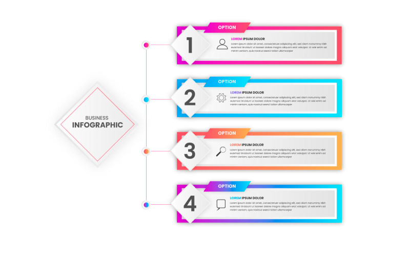 Modèle de conception infographique d'entreprise de présentation