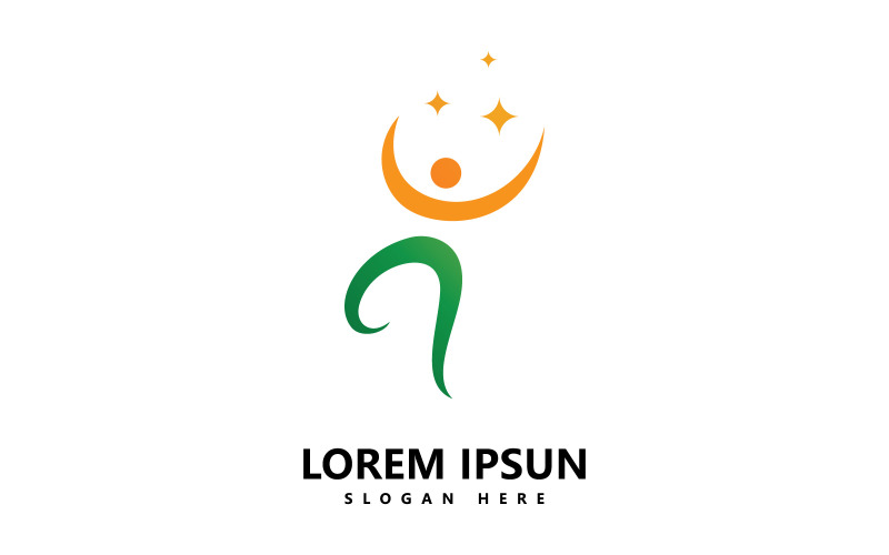 successful people Logo reaching for the stars vector template V3