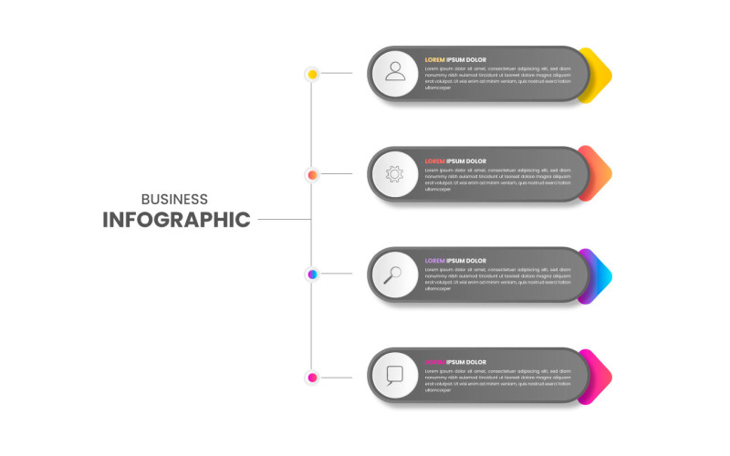 Vector presentatie zakelijke infographic ontwerpsjabloon infographic stap idee