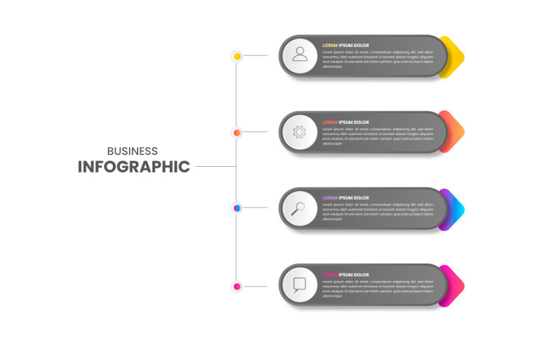 Vector presentation business infographic design mall infographic steg idé