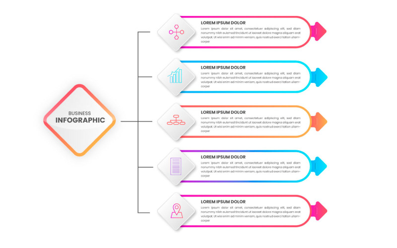 Vektor-Präsentation Business-Infografik-Schritt-Design-Vorlage-Idee