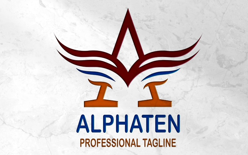 Alphapen un modello di logo della lettera