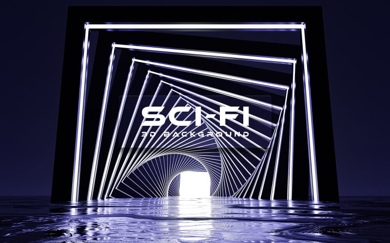 Gráfico de fondo de ciencia ficción 3D 10