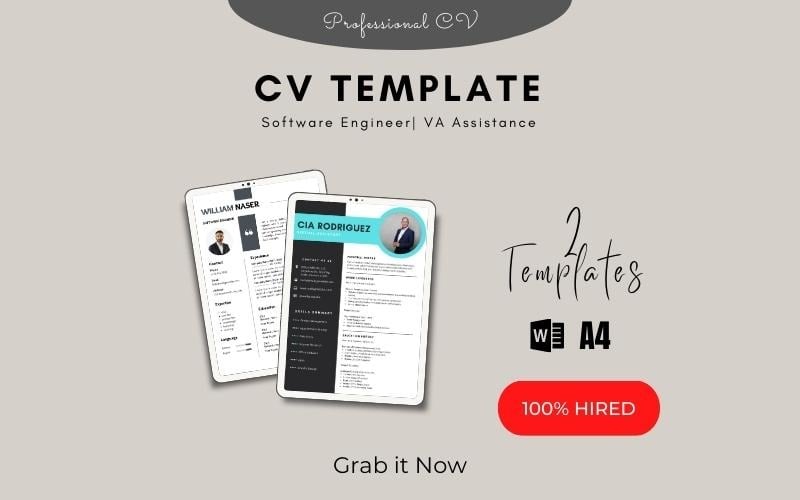 Modern and Creative Resume Template | MS Word Resume Template | Professional CV
