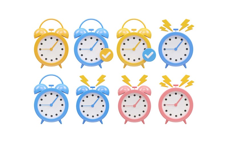 Tabel horloge vector pictogram 3D-rendering