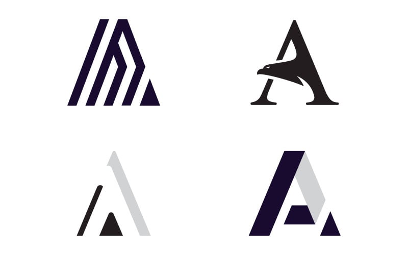 A letter logo, identity business symbol V5