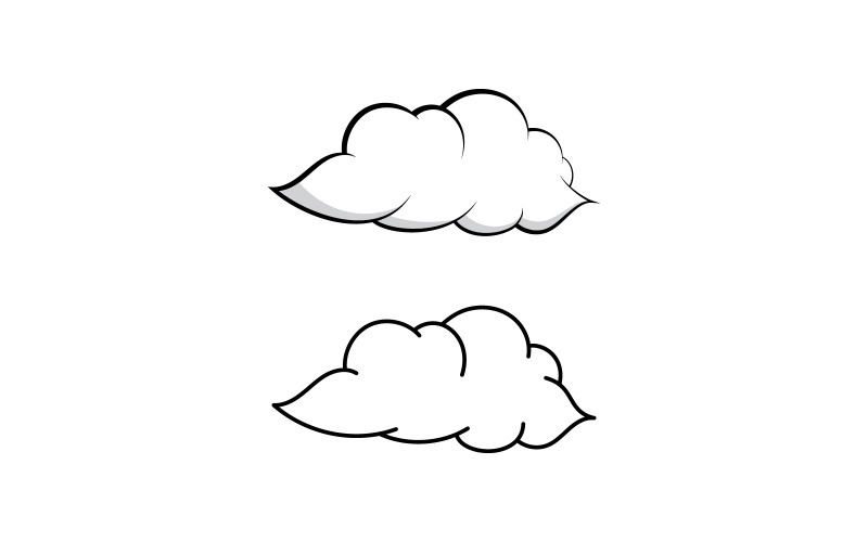 Abstracte wolk logo pictogram vector sjabloonontwerp V1