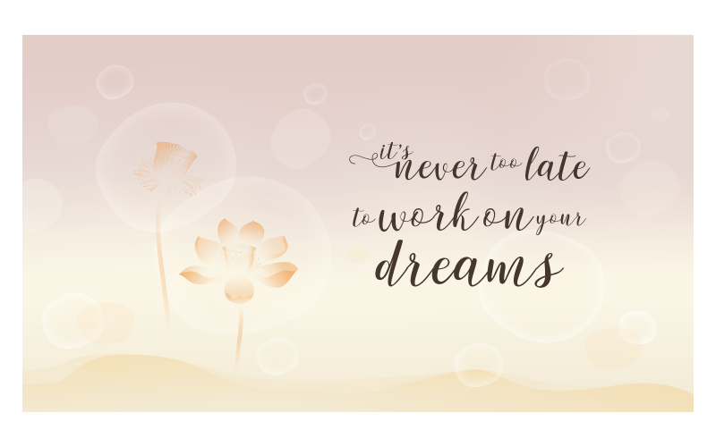 Imagen de fondo motivacional con mensaje inspirador sobre los sueños