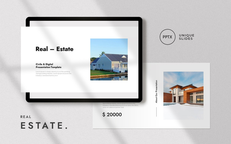 Lay-out van de presentatie van onroerend goed