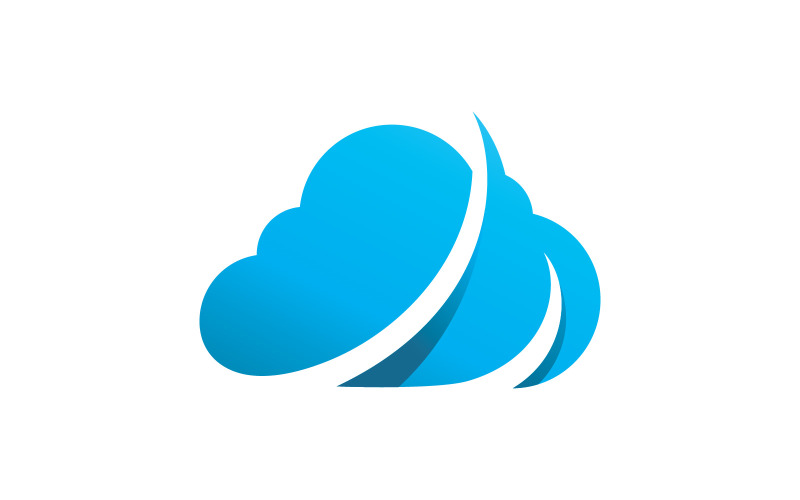 Nube abstracta logo icono vector plantilla diseño V8