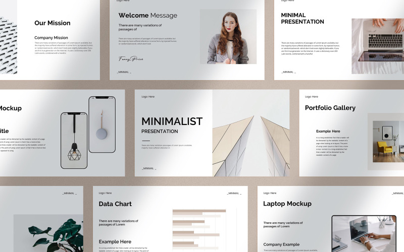 Plantilla de presentación minimalista y limpia