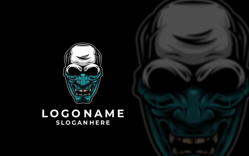 Skalle Mask grafisk logotypdesign