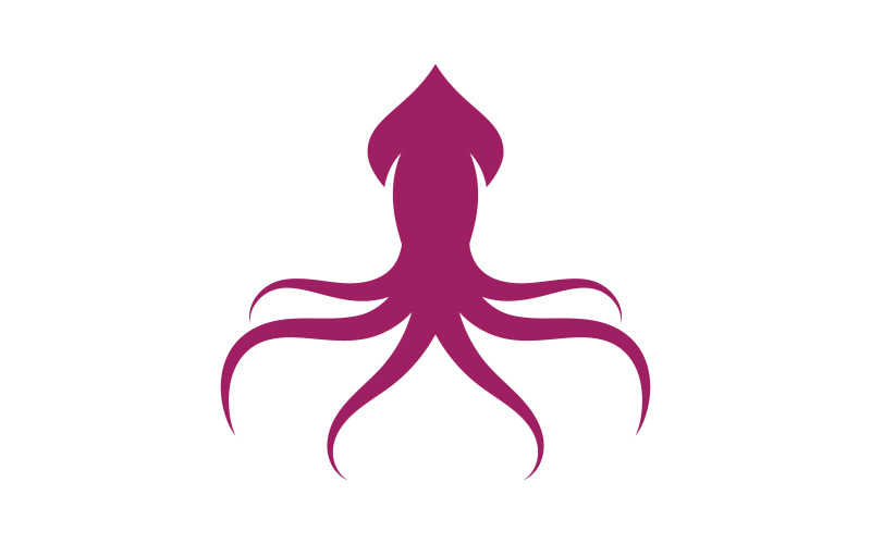 Squid logo icon   vintage vector illustration design V3