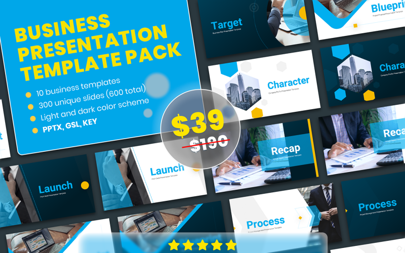 Ultimat affärspresentation PowerPoint-mallpaket