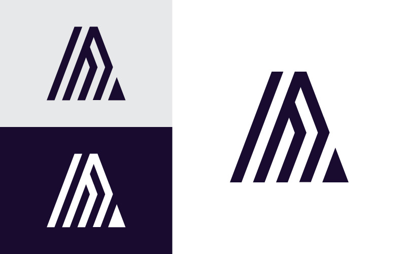 Um logotipo de carta, símbolo de negócios de identidade V3
