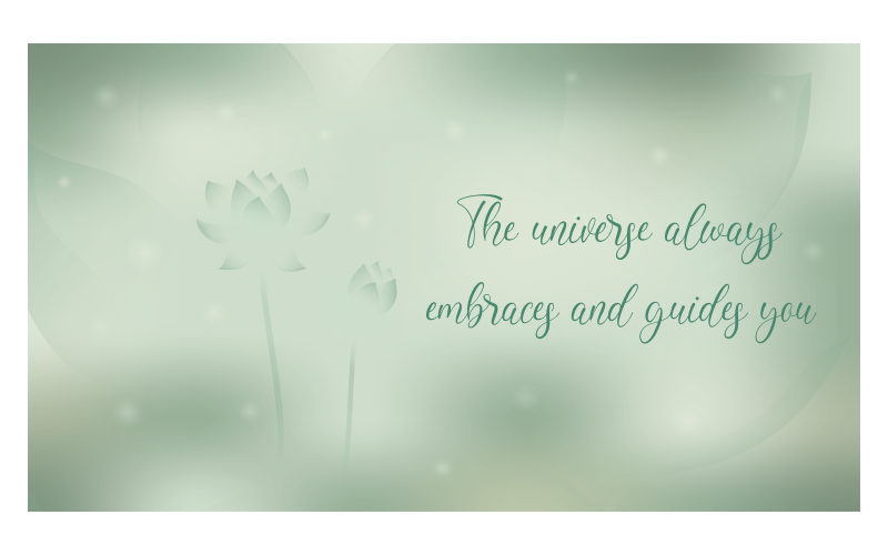 Background in Green Color scheme with Inspirational quote