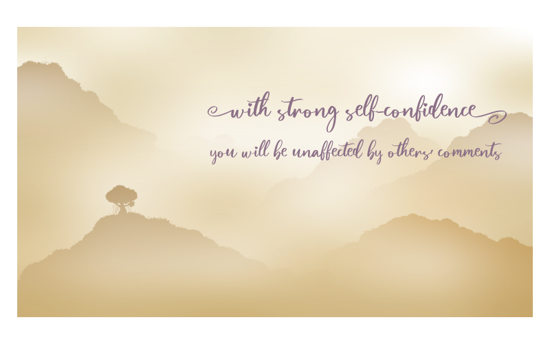 Inspirational Background in Yellow Color Scheme with Message About Self-confidence