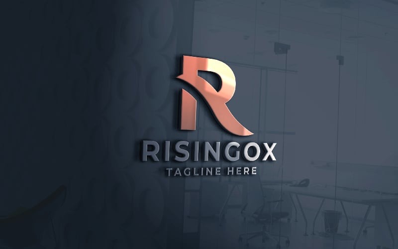 Шаблон логотипа Risingox Letter R Pro
