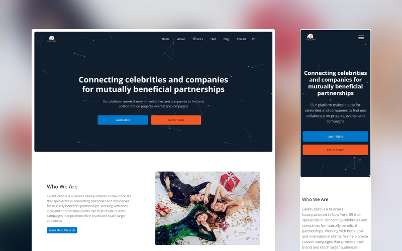 CelebCollab - 连接名人和公司 HTML 模板的终极解决方案