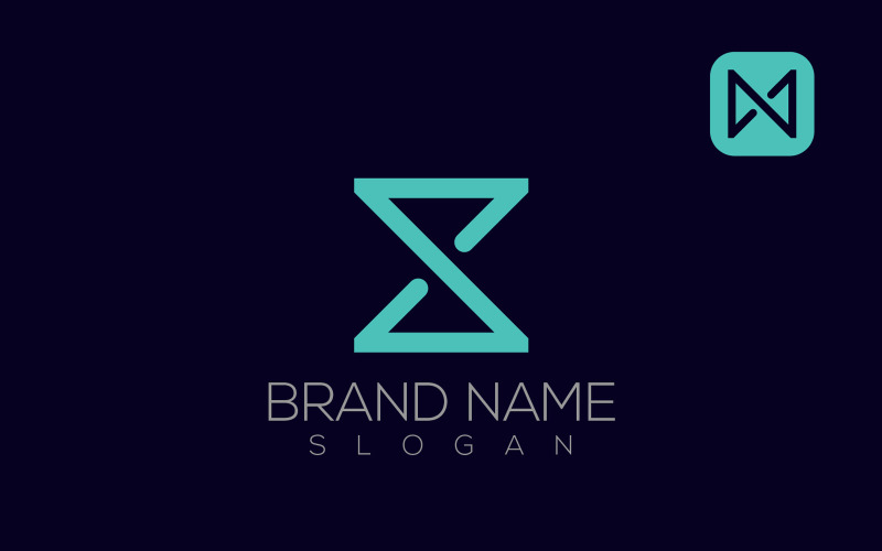 S eller N logotyp | Infinity två sidor fyrkantig logotypdesign