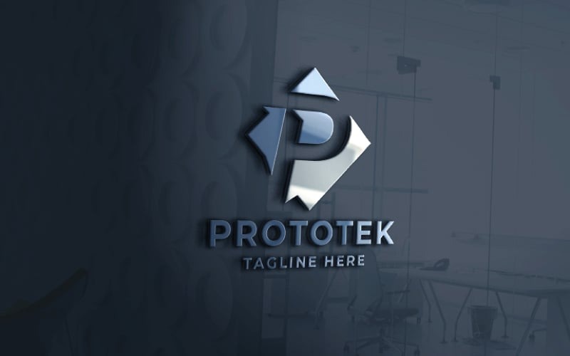 Šablona Prototek Letter P Logo Pro