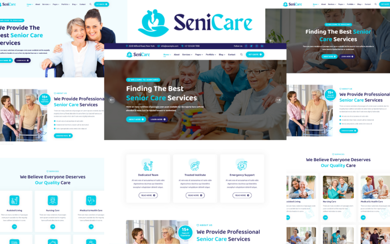 Senicare – HTML5-шаблон догляду за людьми похилого віку