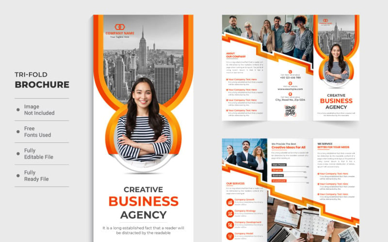 Business advertisement brochure design