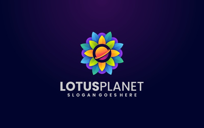 Цветной логотип Lotus Planet Gradient